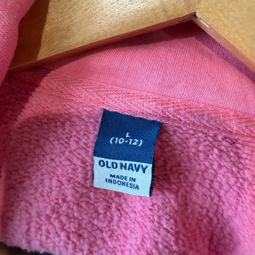 Girls’ Old Navy Pink and Light Blue Colorblock Tracksuit, size 10-12